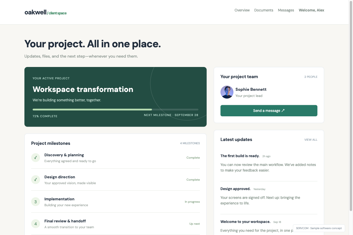 Customer portal example
